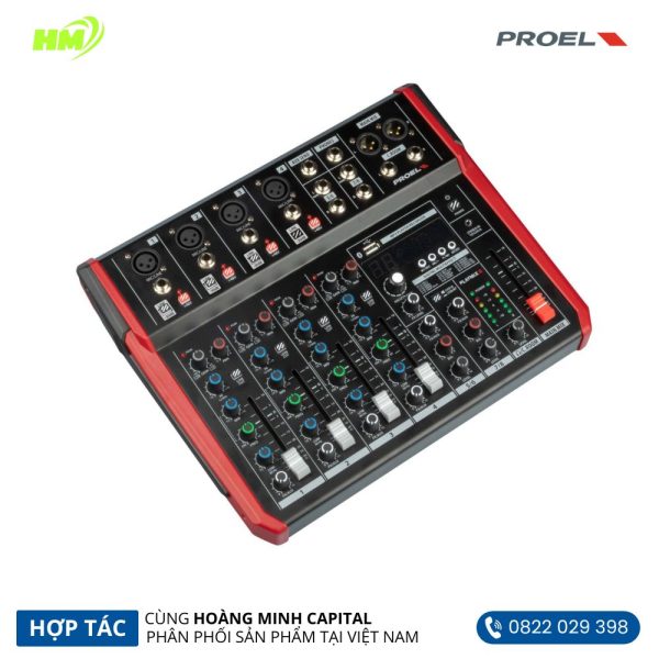 Mixer Analog Proel PLAYMIX8 Mixer 8 FX USB - Hình ảnh 2