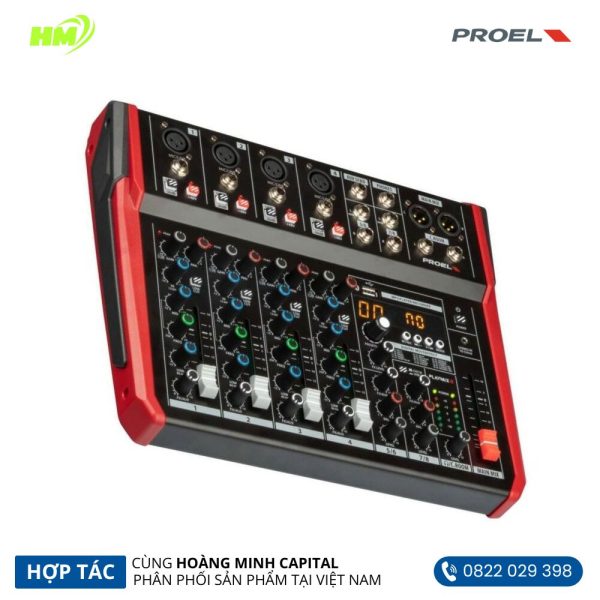 Mixer Analog Proel PLAYMIX8 Mixer 8 FX USB - Hình ảnh 5
