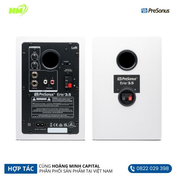 PreSonus Eris 3.5 2nd Gen (Pair) White Studio Monitor - Hình ảnh 2