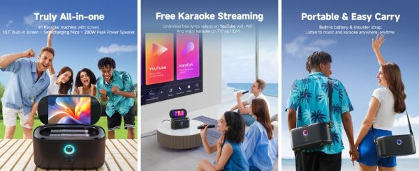 Loa Karaoke di động có màn hình cảm ứng Ikarao Shell S2