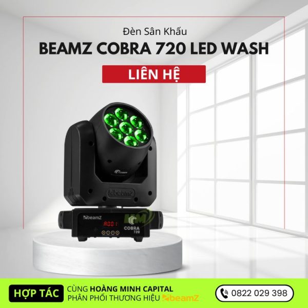 Đèn Sân Khấu BeamZ Cobra 720 LED Wash Moving Head with Zoom