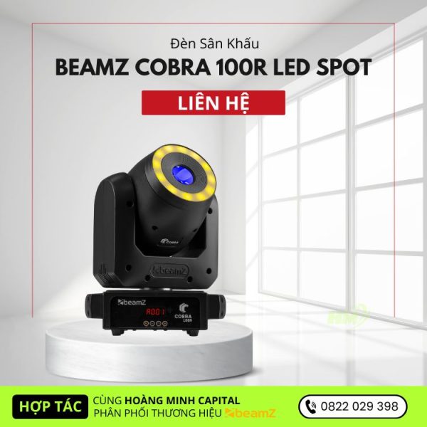 Đèn Sân Khấu beamZ Cobra 100R LED Spot Moving Head with Ring