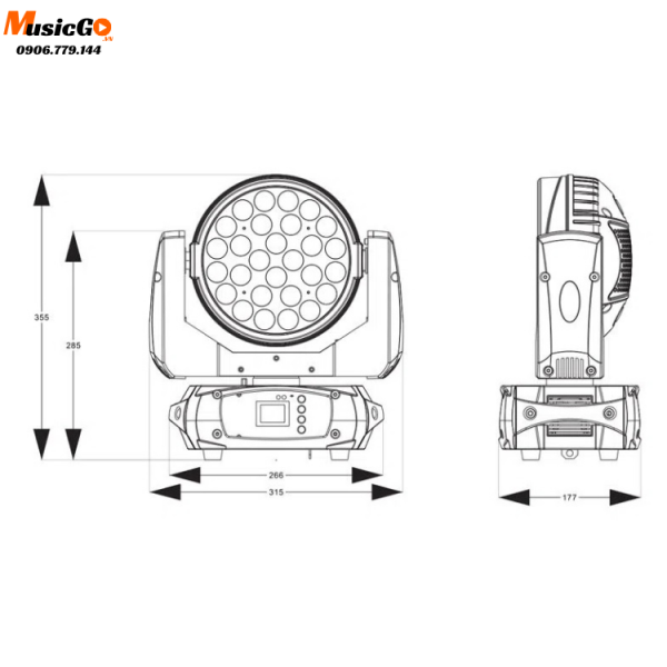 Đèn Sân Khấu BeamZ Fuze2812 LED Wash Moving Head with Zoom