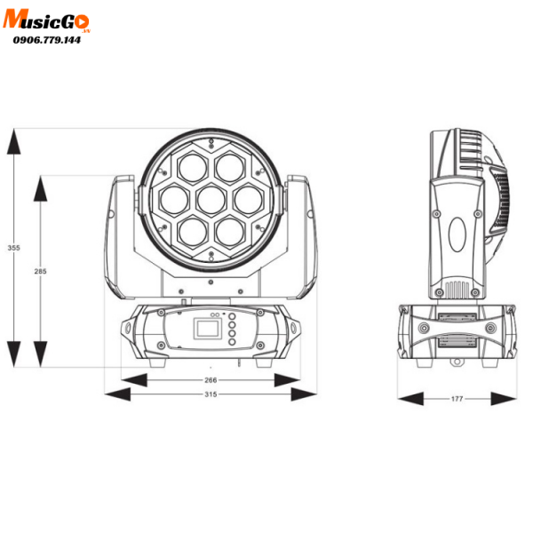 Đèn Sân Khấu BeamZ Fuze712 LED Wash Moving Head with SMD Effect