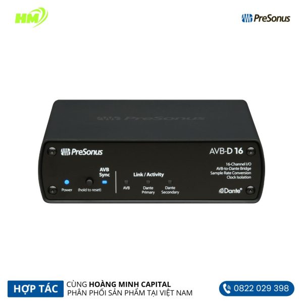 AVB-to-Dante Bridge PreSonus AVB-D16 16x16