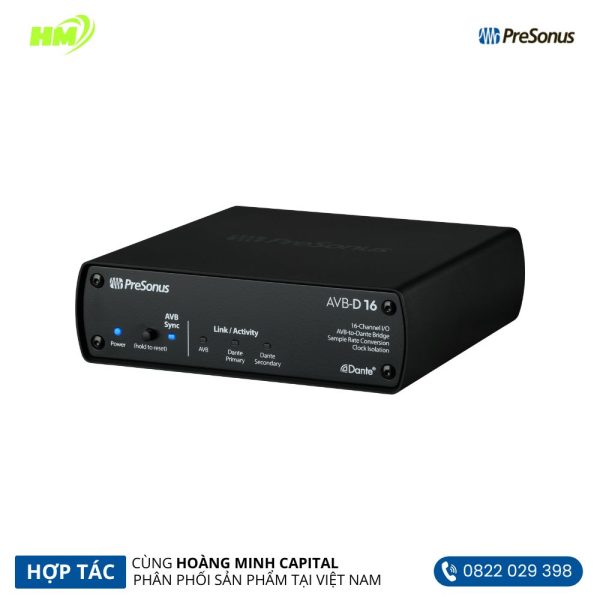 AVB-to-Dante Bridge PreSonus AVB-D16 16x16 - Hình ảnh 3